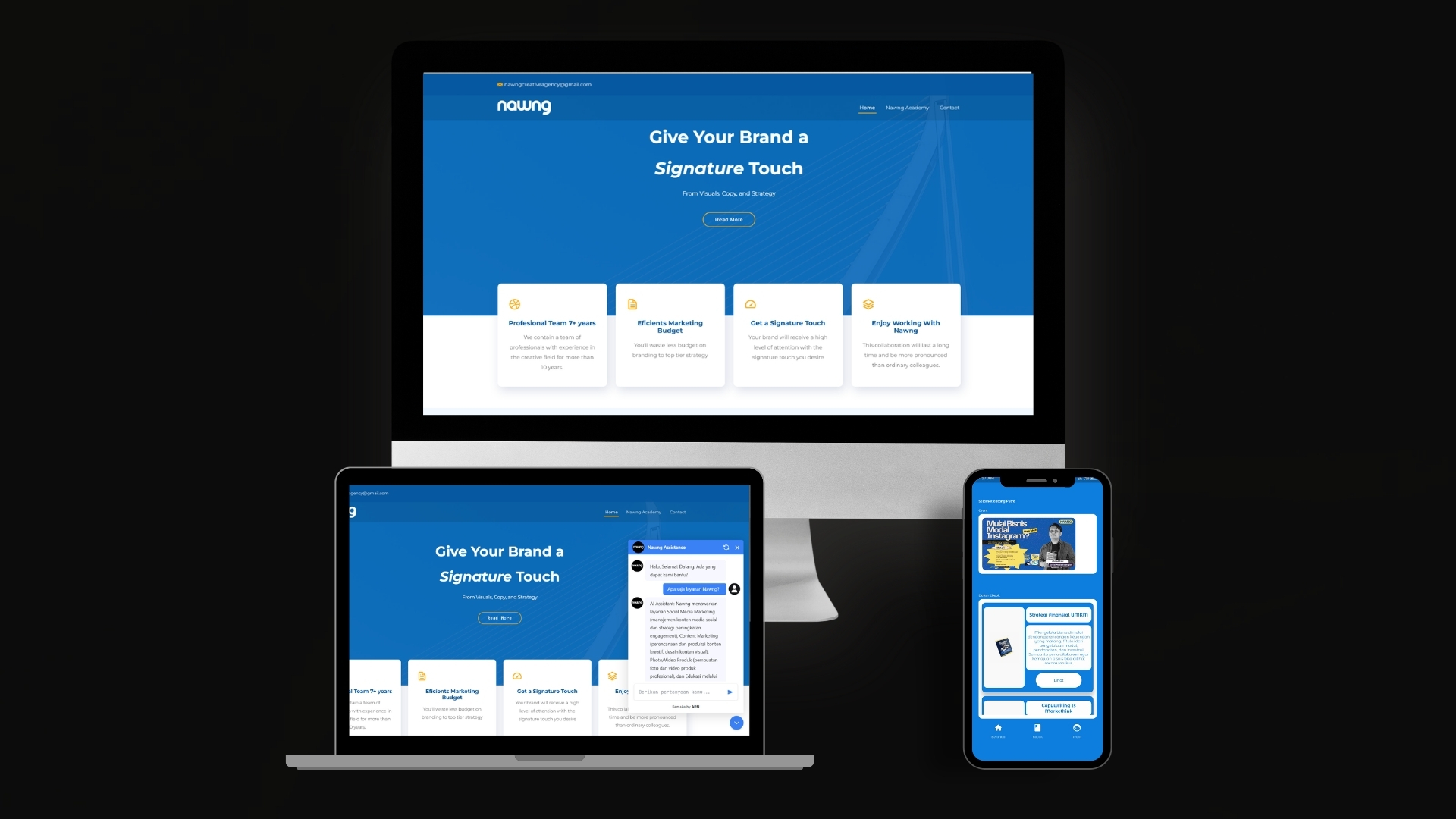 Nawng Digital Ecosystem mockup